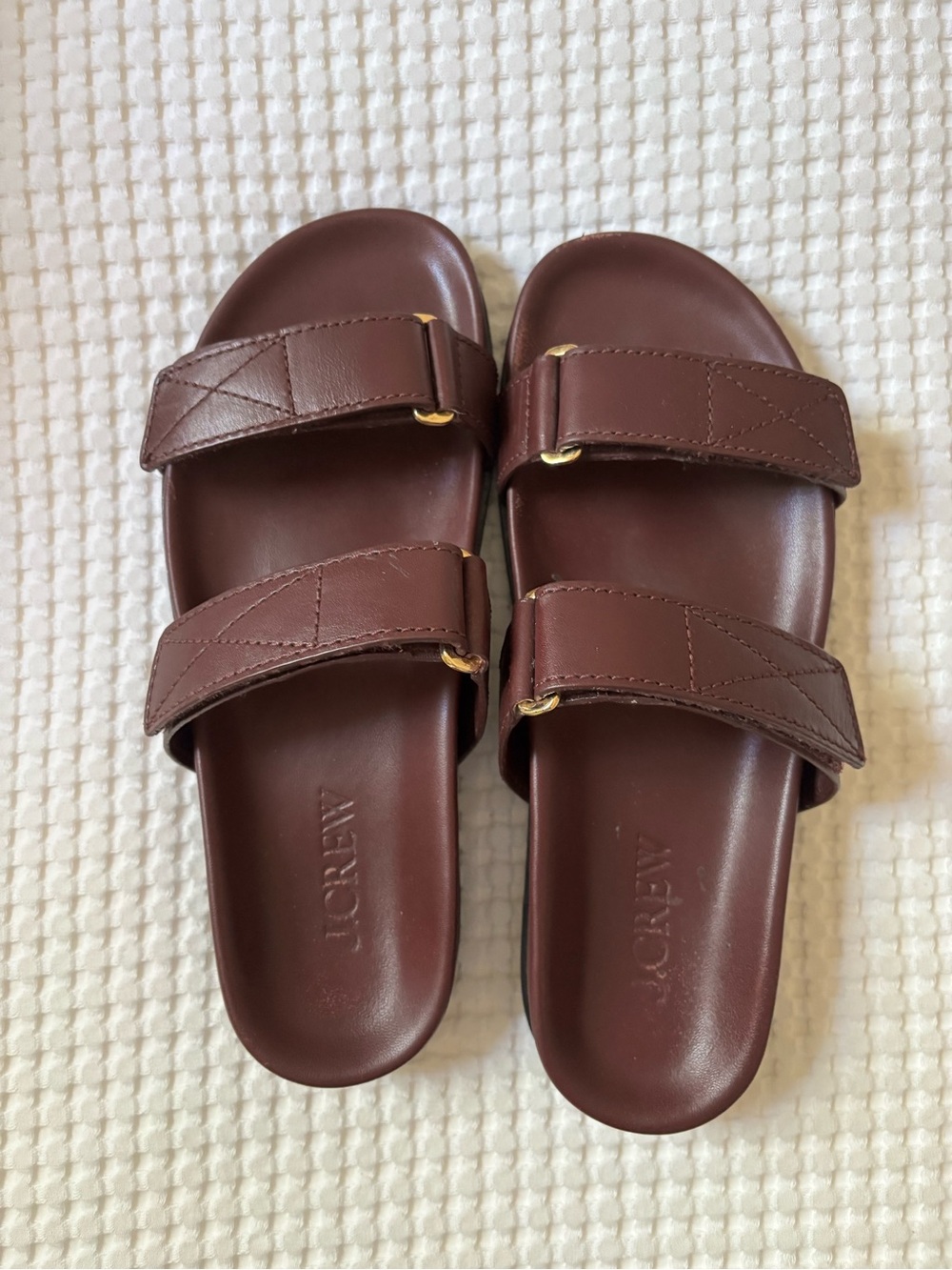J.Crew Malbec Colbie Wide Strap Leather Sandals, Size 9 - Picture 5 of 9